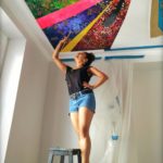 Ceiling murale at Citrayus studio Paris July 2018